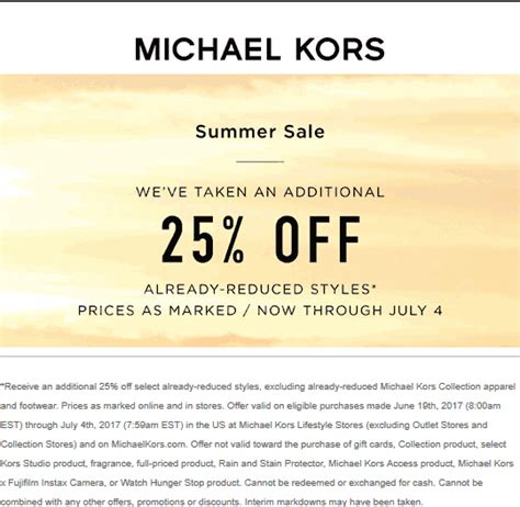 Michael Kors handbags promo code